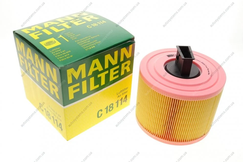 Фільтр повітряний BMW 1 (E81-E88) 3.0 N52 05-/3 (E90-93) 2.5/3.0 N52/N53 05-13/X1 (E84) 3.0 N52 09-11 MANN C 18 114 (фото 1)