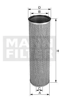 Воздушный фильтр для спецтехники MANN CF 22 269 (фото 1)