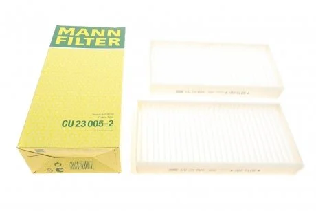 Фільтр салону BMW 2 (F44/F45/F46) 14-16/X1 (F48) 15-16/i3 (I01)/Mini Mini III 13-16 (к-кт 2 шт) MANN CU 23 005-2