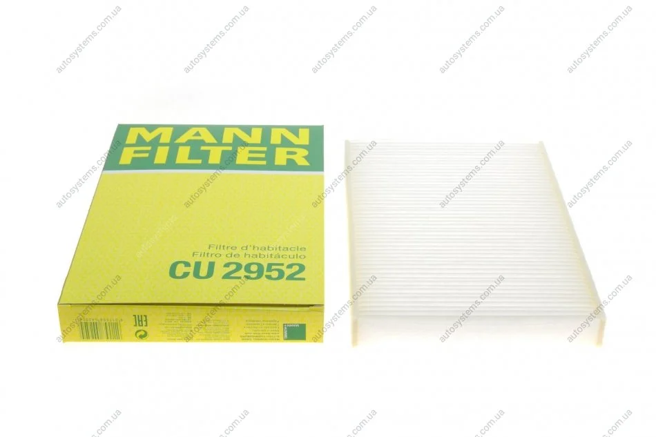 Фильтр салона MANN CU 2952 (фото 1)
