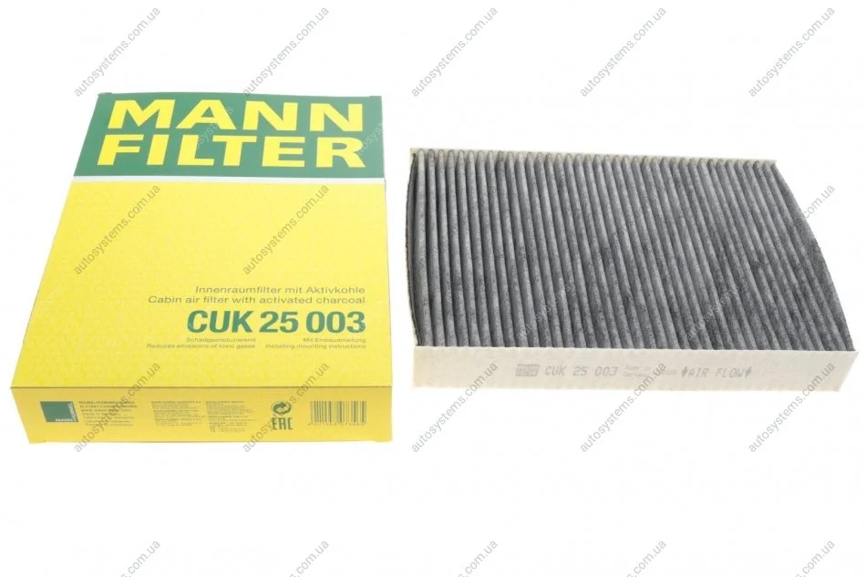 Фільтр салону MANN CUK 25 003 (фото 1)