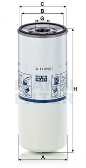 Фільтр масляний MANN W 11 020/1