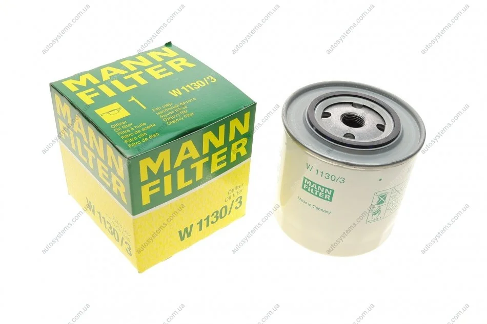 Фильтр масляний MANN W 1130/3 (фото 1)
