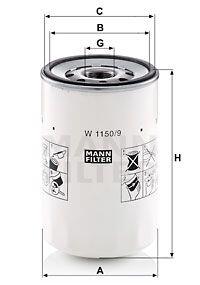 Масляный фильтр MANN W 1150/9