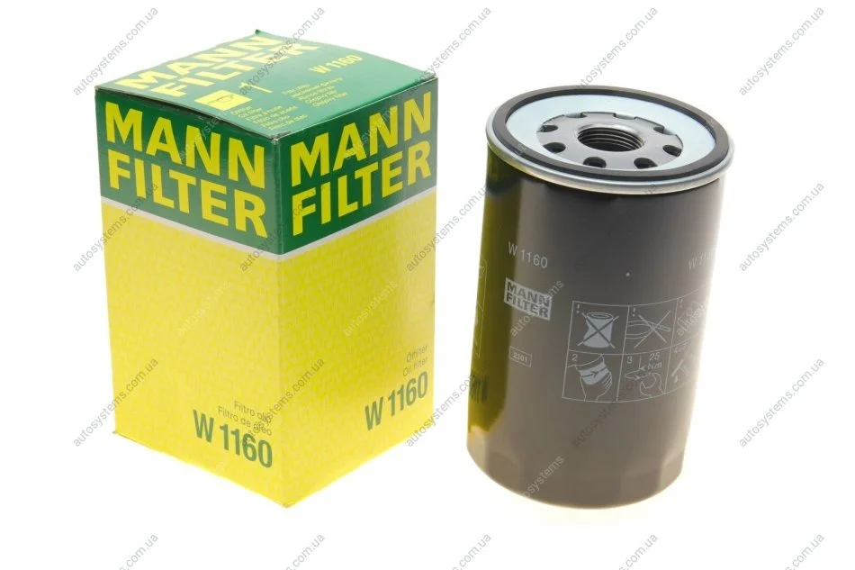 Фильтр масляний MANN W 1160 (фото 1)