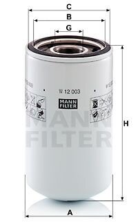 Масляный фильтр для спецтехники MANN W 12 003