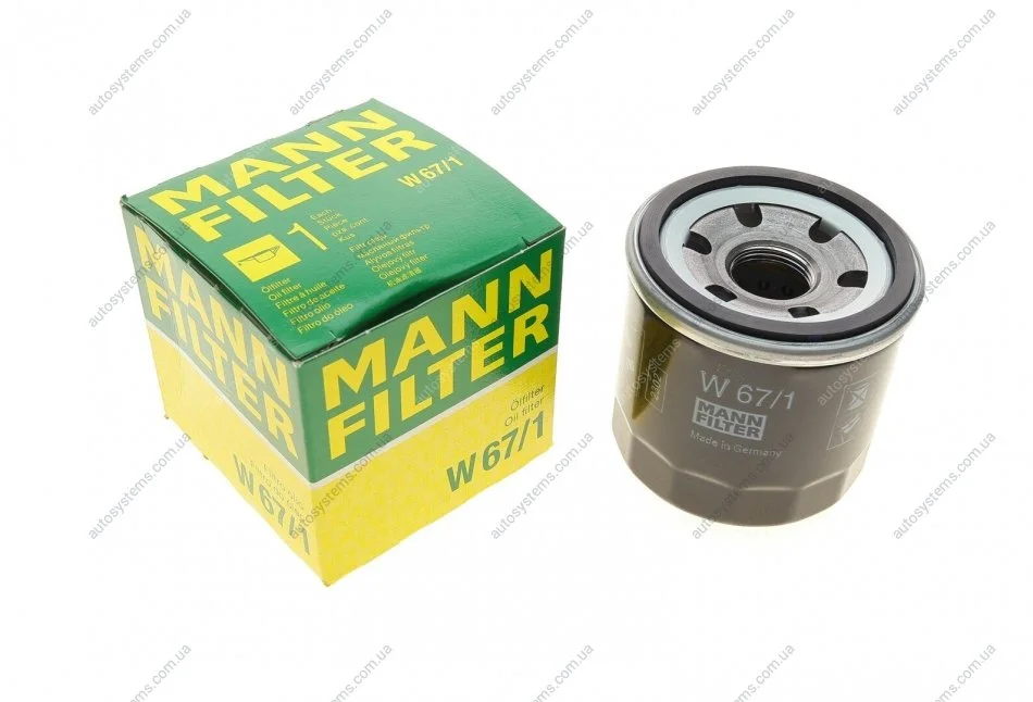 Фильтр масляний MANN W 67/1 (фото 1)