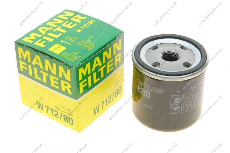 Фильтр масляний MANN W 712/80 (фото 1)