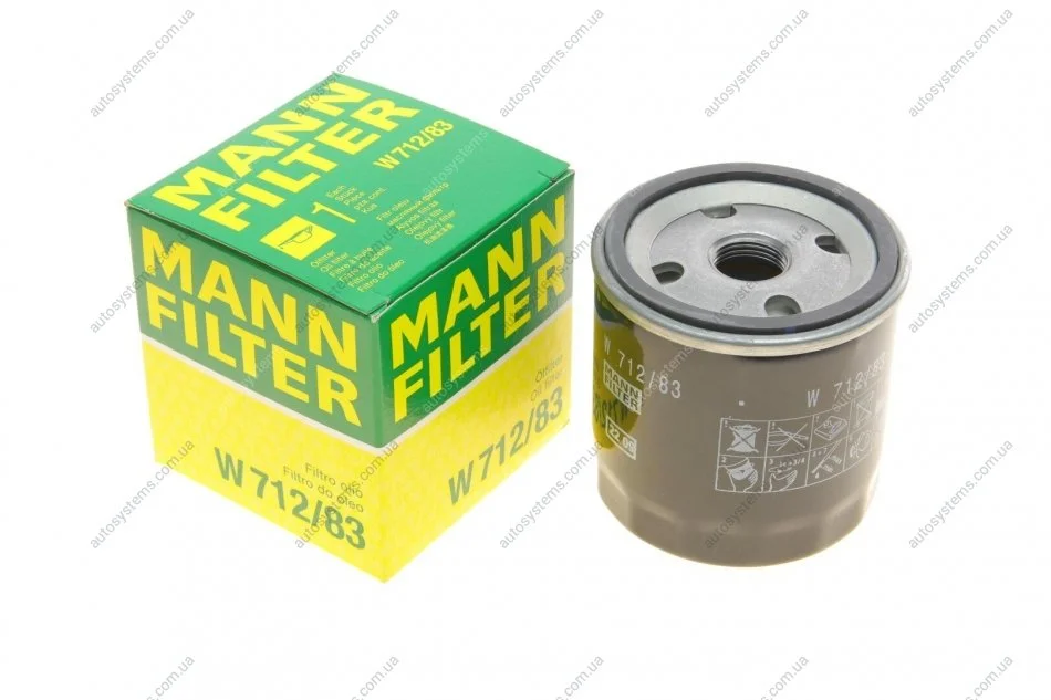 Фильтр масляний MANN W 712/83 (фото 1)