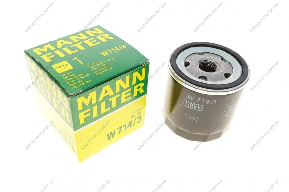 Фильтр масляний MANN W 714/3 (фото 1)