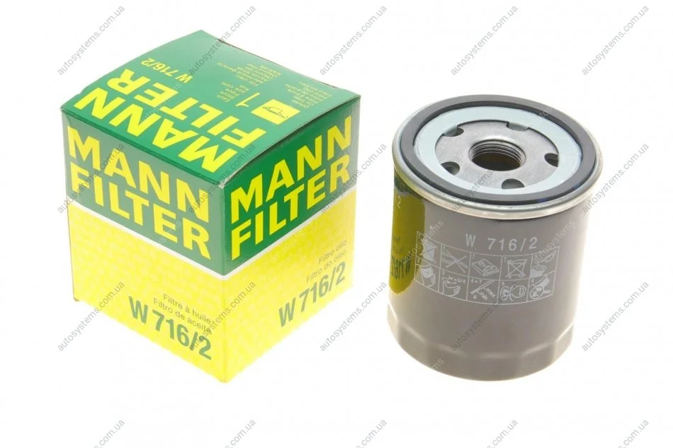Фильтр масляный MANN W 716/2 (фото 1)