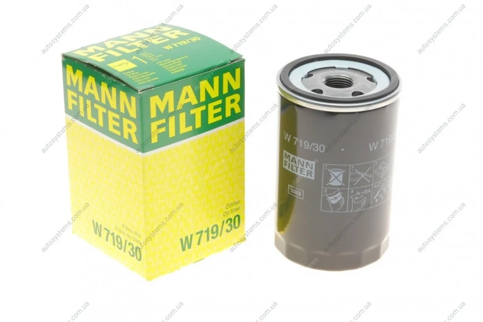 Фильтр масляний MANN W 719/30 (фото 1)