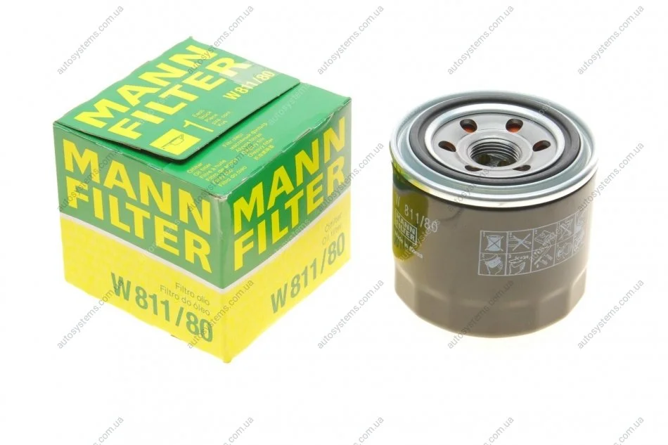 Фильтр масляний MANN W 811/80 (фото 1)