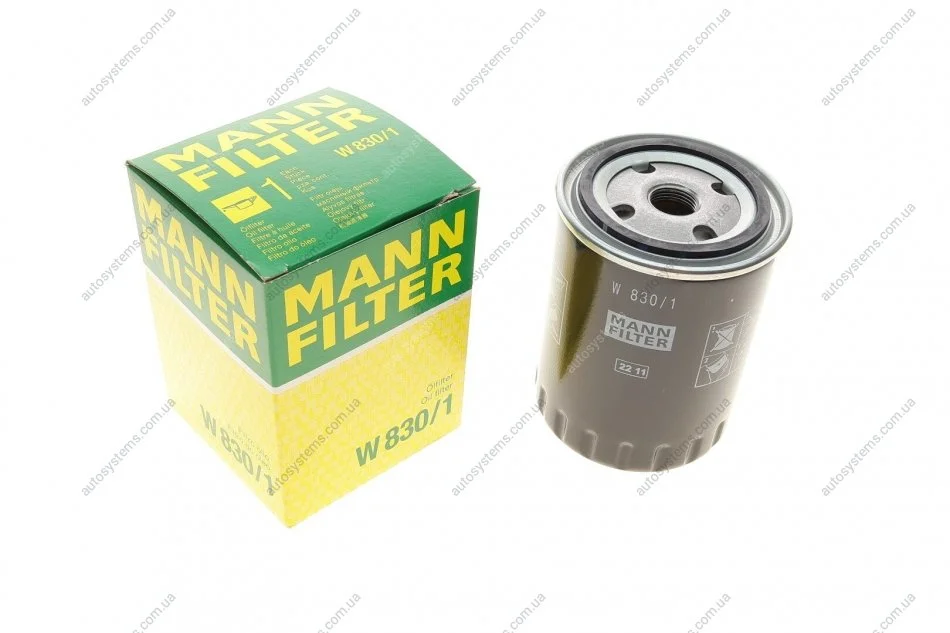 Фильтр масляний MANN W 830/1 (фото 1)