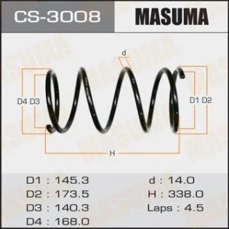 Пружина подвески MASUMA CS3008