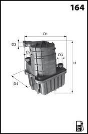 Топливный фильтр MECAFILTER ELG5348