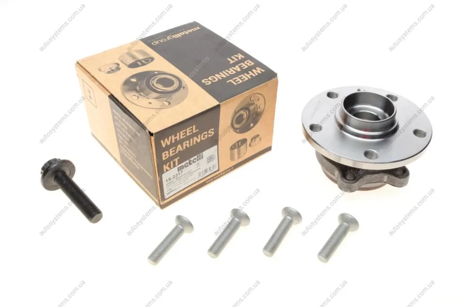 Підшипник маточини (передньої) Audi A3/Skoda Octavia/SuperB/VW Caddy/Golf/Passat 03- (4 болти/d=137mm) Metelli 19-2317 (фото 1)