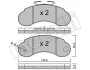 Тормозные колодки дисковые, комплект Metelli 22-0055-0 (фото 1)