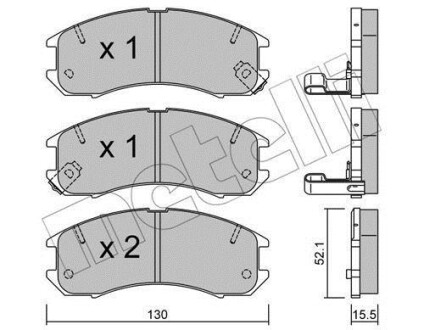 Тормозные колодки дисковые, комплект Metelli 22-0068-0