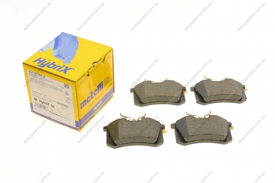 Колодки гальмівні (задні) Audi A4 02-09/Citroen C3 16-/C4 14-/Renault Scenic/Megane 96-/Clio 05- Metelli 22-0100-2 (фото 1)