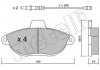 Колодки гальмівні (передні) Fiat Scudo/Peugeot Expert 96- (з датчиком) Metelli 22-0105-0 (фото 2)