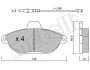 Колодки гальмівні (передні) Fiat Scudo/Peugeot Expert 96- (з датчиком) Metelli 22-0105-0 (фото 10)