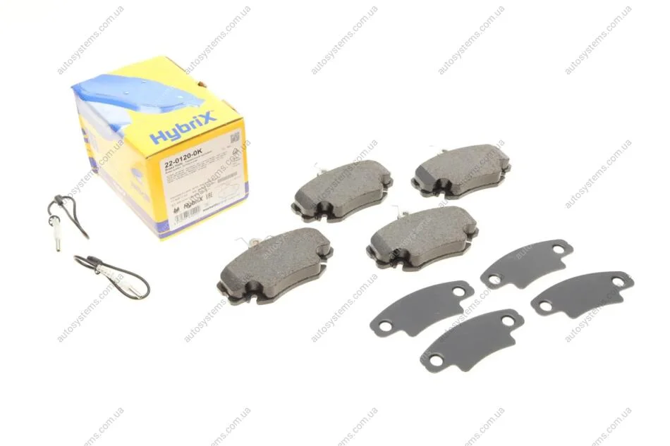 Колодки гальмівні (передні) Renault Clio 90-98/Symbol 00-/Megane 96-03/Peugeot 205 87-98 (+датчики) Metelli 22-0120-0K (фото 1)