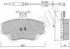 Колодки гальмівні (передні) Renault Clio 90-98/Symbol 00-/Megane 96-03/Peugeot 205 87-98 (+датчики) Metelli 22-0120-0K (фото 1)