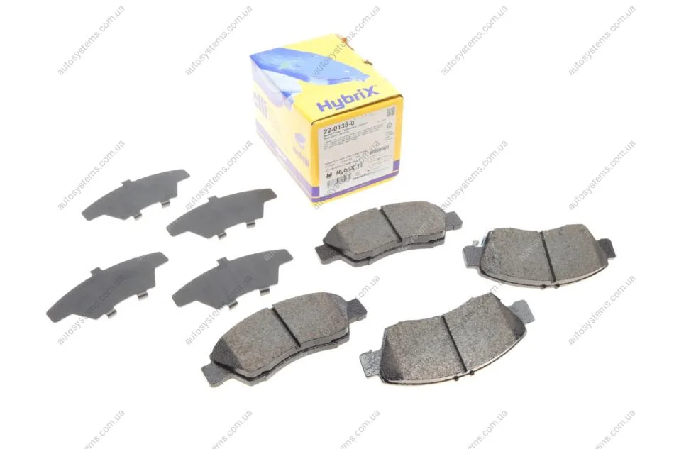 Колодки гальмівні (передні) Honda Civic V/VI 91-01/VIII 10-12/Jazz 02- Metelli 22-0138-0 (фото 1)