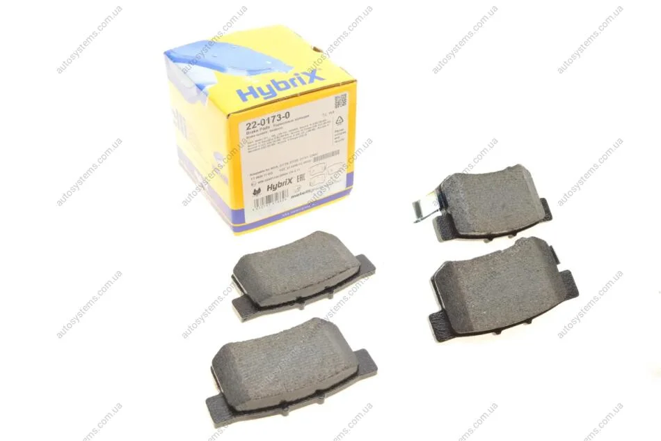 Колодки гальмівні (задні) Suzuki SX4/Swift 06-/Honda Accord 91-93/Civic 95-/Fiat Sedici 06-14 Metelli 22-0173-0 (фото 1)