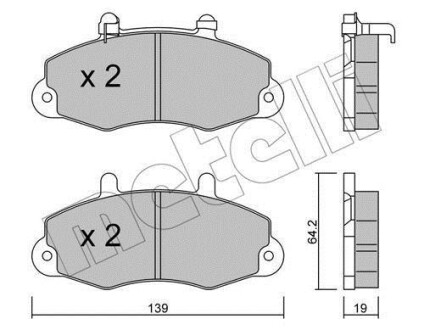 Тормозные колодки дисковые, комплект Metelli 22-0194-1