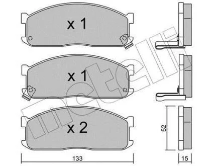Тормозные колодки дисковые, комплект Metelli 22-0232-1