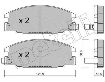 Тормозные колодки дисковые, комплект Metelli 22-0244-0