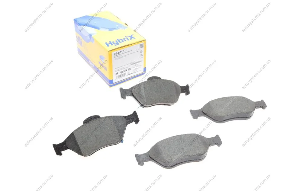 Колодки гальмівні (передні) Toyota Yaris 1.0-1.4 05- Metelli 22-0316-1 (фото 1)