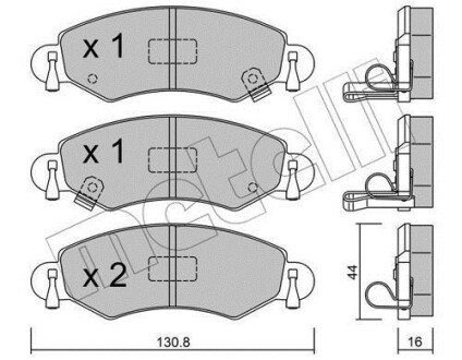 Тормозные колодки дисковые, комплект Metelli 22-0339-0