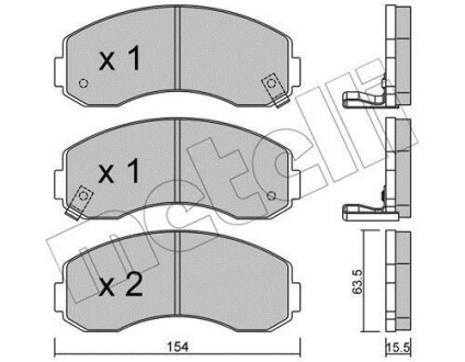 Тормозные колодки дисковые, комплект Metelli 22-0377-0