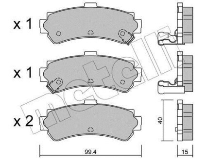 Тормозные колодки дисковые, комплект Metelli 22-0403-0