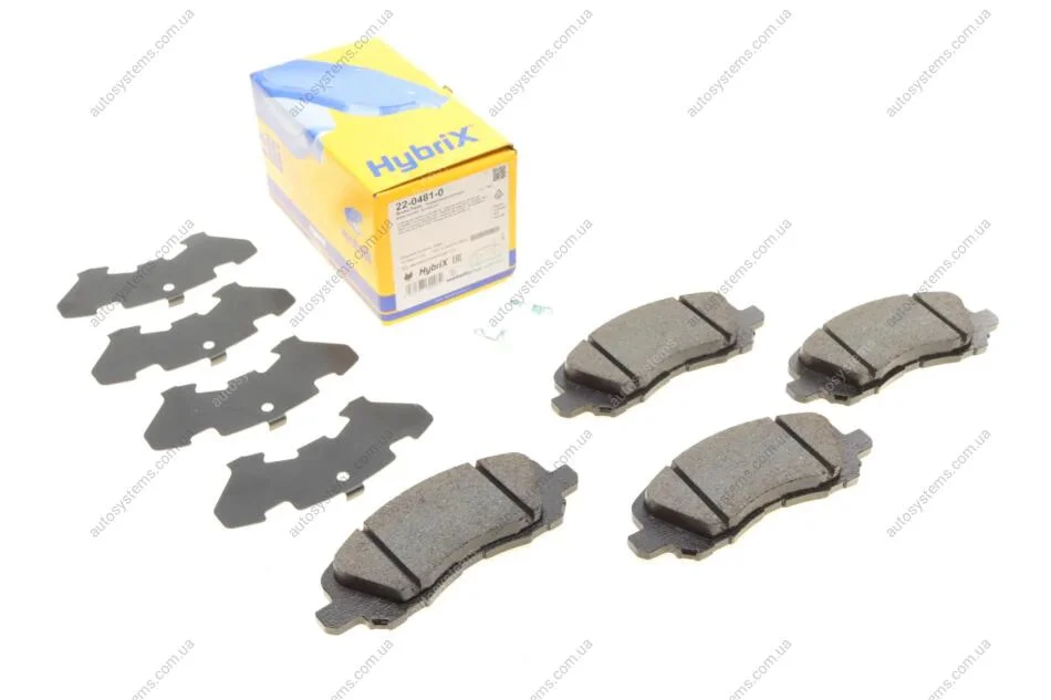 Колодки гальмівні (передні) Citroen C4/Peugeot 4008 12-/Mitsubishi Lancer/Outlander 03-/Jeep Compas Metelli 22-0481-0 (фото 1)
