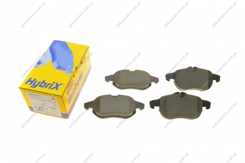 Колодки гальмівні (передні) Opel Astra H/Vectra C/Zafira B 02-10/Chevrolet Matiz 05- Metelli 22-0540-0 (фото 1)