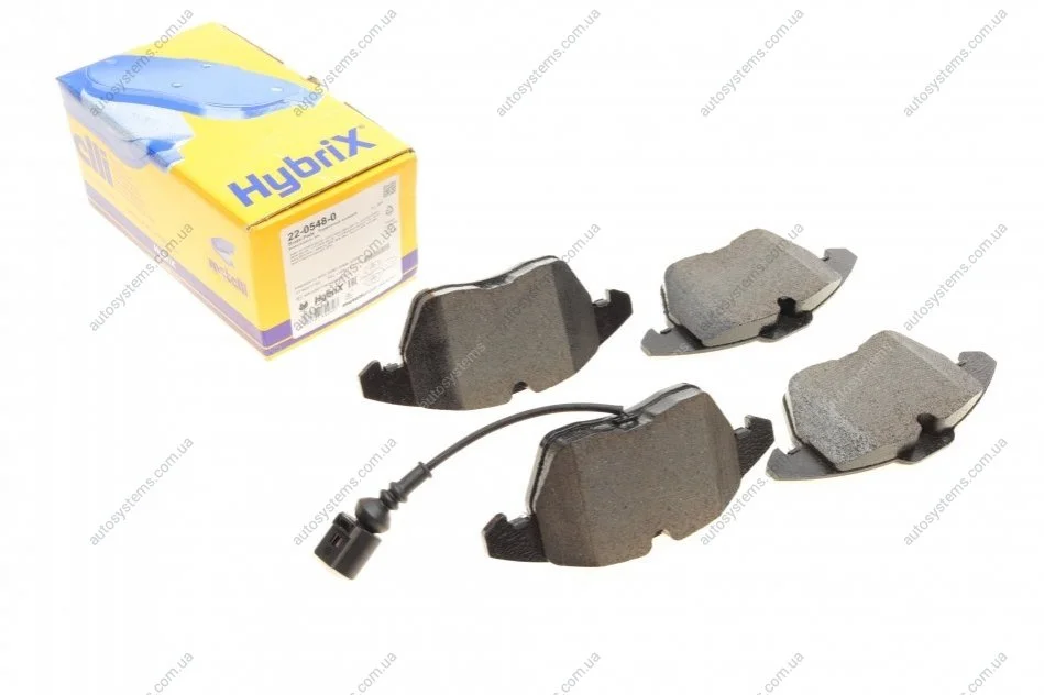Колодки гальмівні (передні) Audi A3/Skoda Octavia/Fabia/SuperB/VW Caddy/Golf 03- (+датчик) Metelli 22-0548-0 (фото 1)