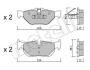 Колодки гальмівні (задні) BMW 1 (E81-82/E87-88)/3 (E90-93) 04-13/X1 (E84) 09-15 Metelli 22-0642-0 (фото 7)