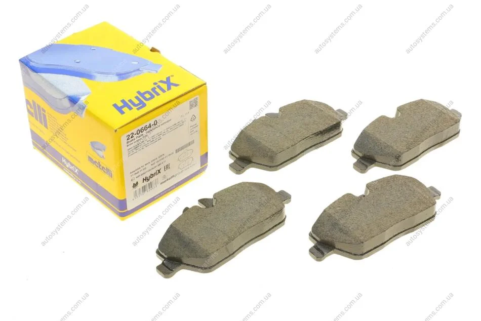 Колодки гальмівні (передні) BMW 1 (E81/E82/E87/E88) 04-13/2 (F45) 14-18 Metelli 22-0664-0 (фото 1)