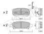 Колодки гальмівні (задні) Mitsubishi Outlander/Lancer 03-/Jeep Compass/Patriot/Dodge Avenger 06- Metelli 22-0737-0 (фото 10)