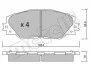 Колодки гальмівні (передні) Toyota Auris 10-18/Prius 08-/Rav4 III/IV 06- Metelli 22-0748-0 (фото 2)