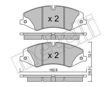 Тормозные колодки дисковые, комплект Metelli 22-0836-0