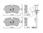 Колодки гальмівні (задні) Audi A4/A5/A6/A7 10- (+датчик) Metelli 22-0955-0K (фото 2)