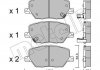 Колодки гальмівні (передні) Fiat 500X 1.4-1.6/1.6-2.0D 14-/ Jeep Renegade1.4-1.6/2.0CRD 14- Metelli 22-1001-0 (фото 1)