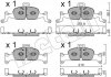 Колодки гальмівні (передні) Audi A4 15-/A5 16-/A6 18-/A7 16-/Q5 16- Metelli 22-1126-0 (фото 1)
