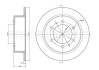 Тормозной диск задний невентилируемый Metelli 23-1034C (фото 1)