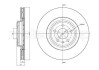 Тормозной диск передний вентилируемый Metelli 23-1247C (фото 1)